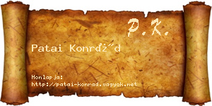 Patai Konrád névjegykártya